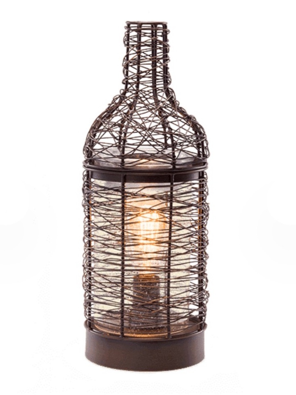 Scentsy Vino warmer. Woven wine bottle wax warmer- Brown Decorative Accent